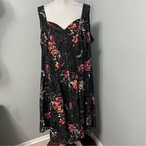 LAURA PLUS Floral print Black Dress women’s size 24 cocktail wedding guest